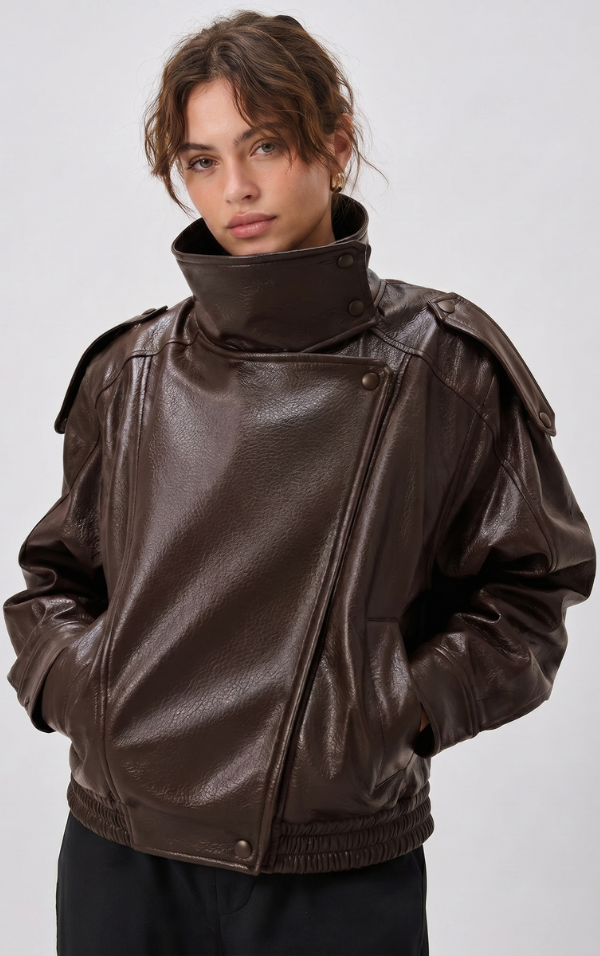 Jaqueta Oversized Couro - Ariane
